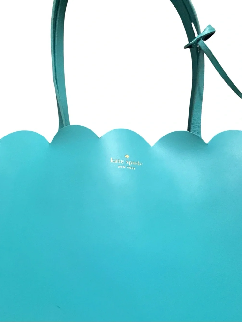 kate spade Scalloped Shoulder Tote in Aqua Blue